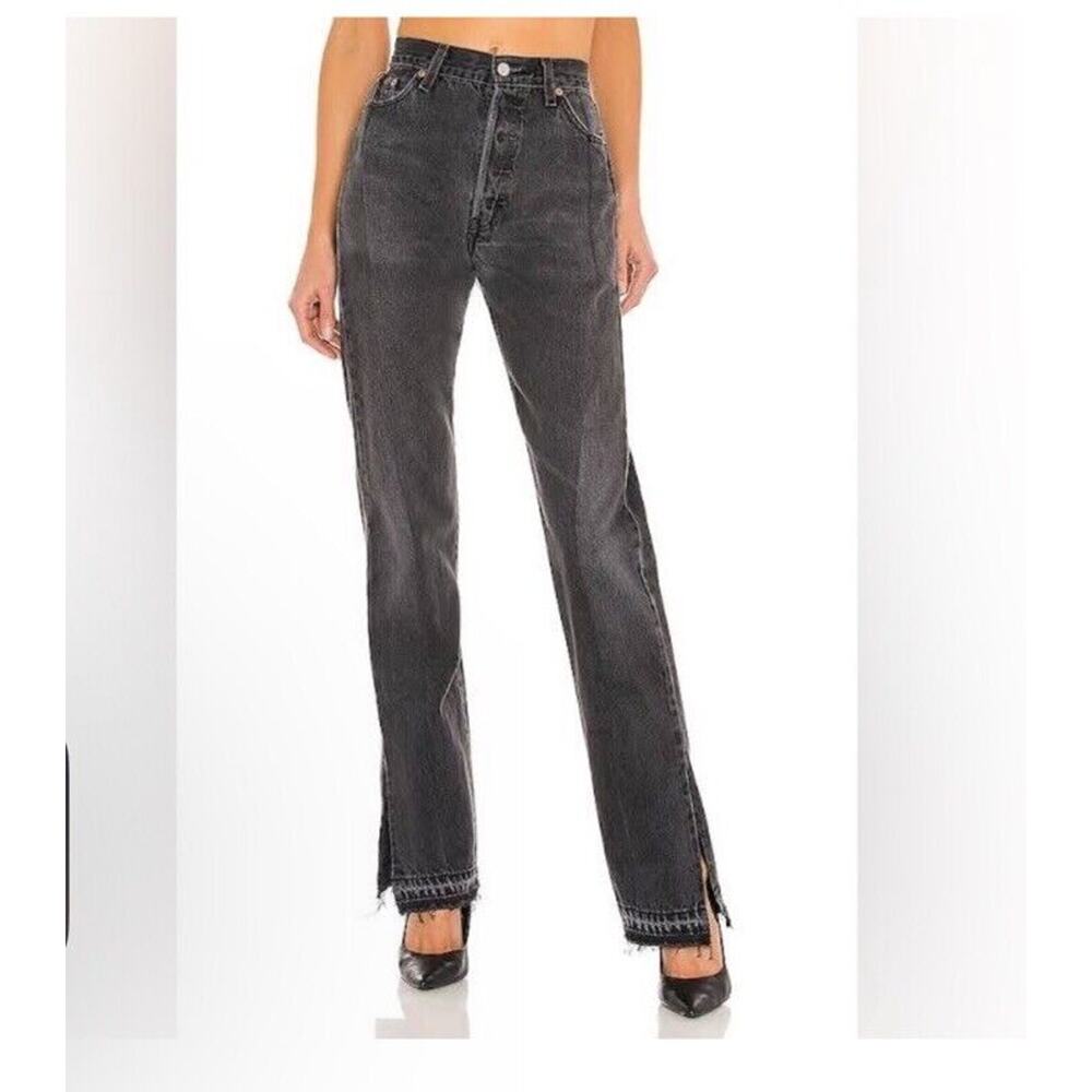 EB Denim Black Straight Leg Jeans